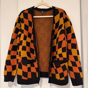BRAND NEW VANS Checkered Cardigan with Pockets and 4 buttons #groovy #funky